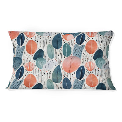 Coussin Coral Teal Scandinavia Flowers II - Abstract Abstract