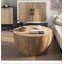 Table basse en bois aggloméré noir 39,37 pouces Modern Handcraft