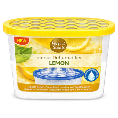 Home Moisture Absorber Lemon Dehumidifier Tub Damp Condensation Mould Odour Control For Bedroom Bathroom Kitchen Wardrobe Basement (Pack Of 1)