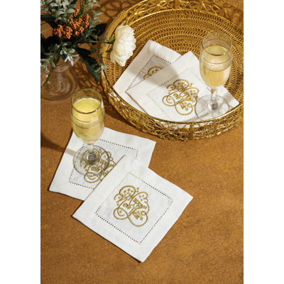 Serviettes de cocktail scintillantes du Nouvel An