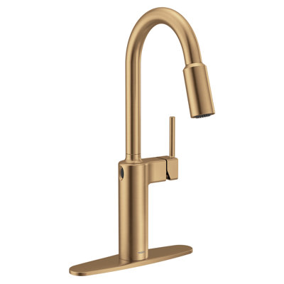 Moen Inara Motionsense Wave One-Handle Touchless Kitchen Faucet With Pulldown Sprayer And Power Clean
