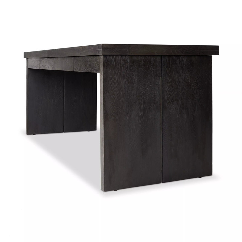Nemo Solid Wood Writing Desk, Worn Black