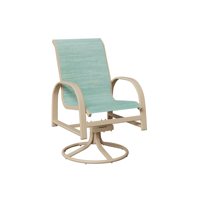 Chaise berçante berçante pivotante Berlin Gardens, Paysage marin, Aluminium Luna multicolore