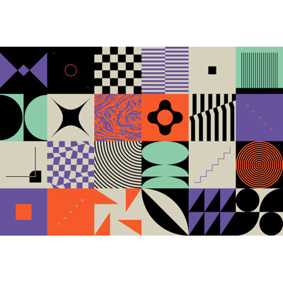 Bauhaus Abstract Design - Wrapped Canvas Print