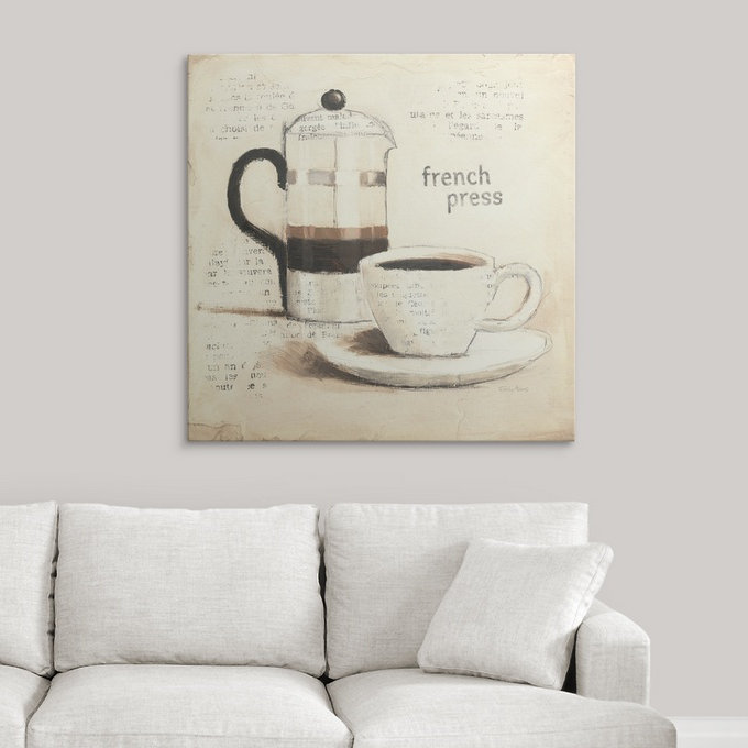 « iii » par emily adams, impression Parisian Coffee, H 35 po x l 35 po x P 1,5 po, Toile