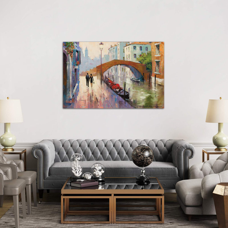 Venice Twilight - Painting on Canvas, No Frame, 152.5 cm H x 101.5 cm W x 3.175 cm D