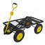 Les chariots de jardin à chariot Big Wagon facilitent le transport du bois de chauffage jaune + noir
