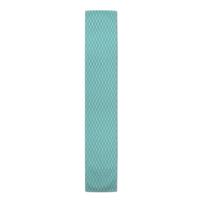 Indigo Leaf Gray Table Runner