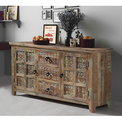 160cm Solid Wood Sideboard - Mango Wood