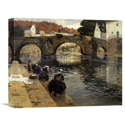 " Washerwomen In The Morning At Quimperle " by Frits Thaulow