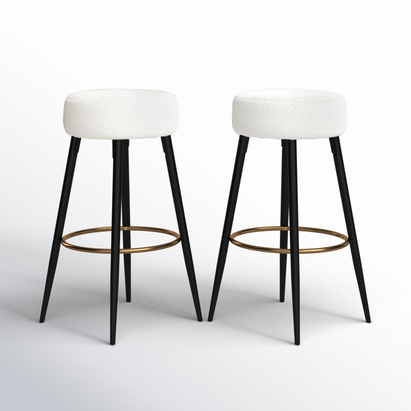 Boatwright Upholstered Counter Stool with Metal Frame