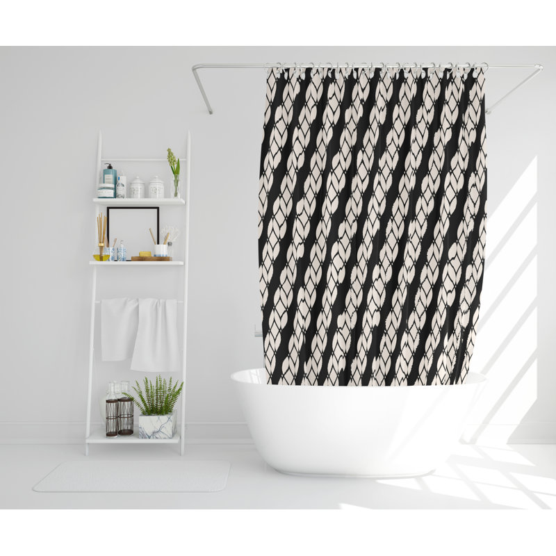 Samara Polyester Shower Curtain, 177cm H x 177cm W