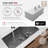 Undermount 36 inch Workstation 60/40 Double Bowl Kitchen Sink with Dura-Tek finish and Accessories