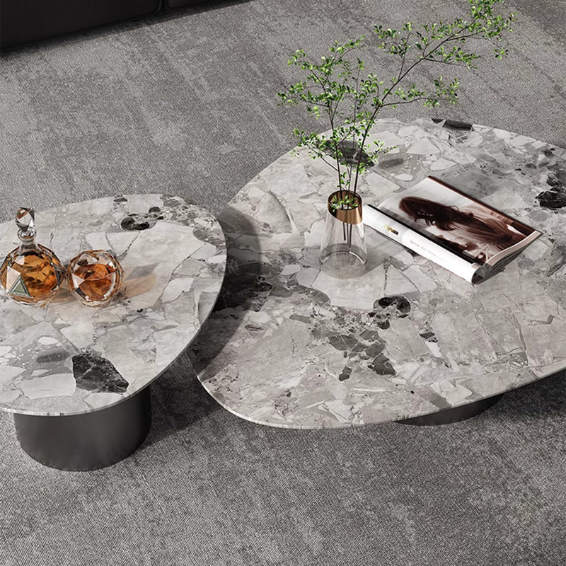 Light luxury triangle marble coffee table