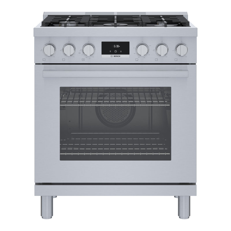 30" Stainless Steel Free-Standing Convection Gas Range