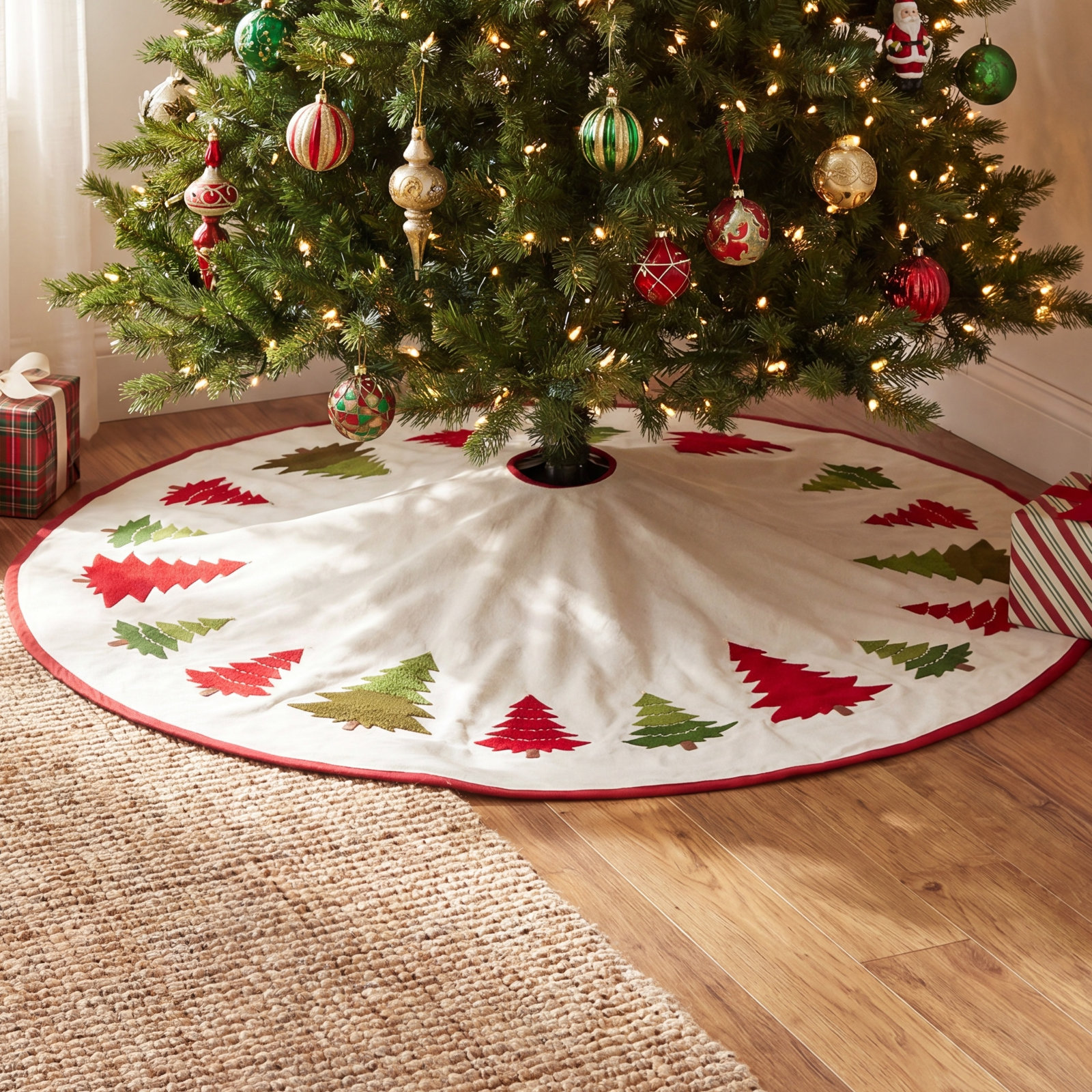 Arbres Collection Cotton Tree Skirt, 54" W