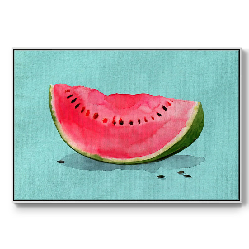 Summer Watermelon I, reproduction d'art sur toile, Blanc, H 27 po x l 41 po x P 2 po