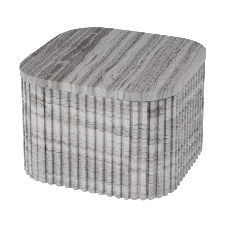 Sylvester 16 in. W Square Marble Low Bunching Table