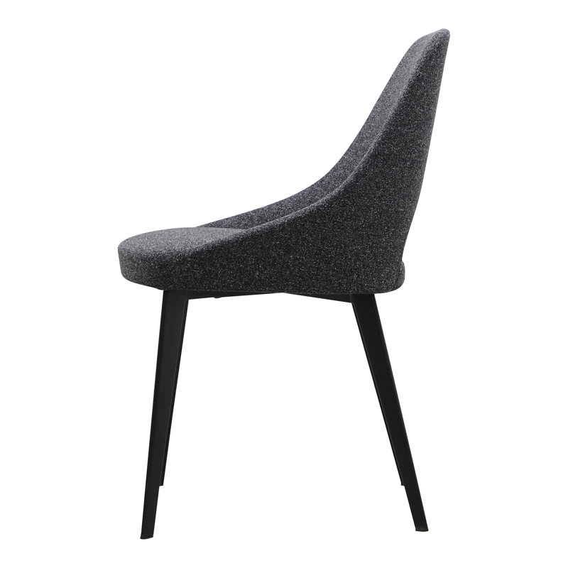 Tizz Upholstered Dining Chair, Dark Gray