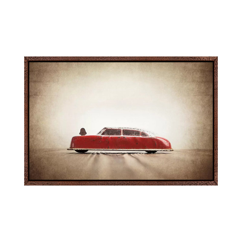Argo Red And White - Print on Canvas, Classic Brown Wood Framed, 66.04 cm H x 45.72 cm W