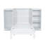Lit escamotable simple avec tablettes de chevet et garde-robe