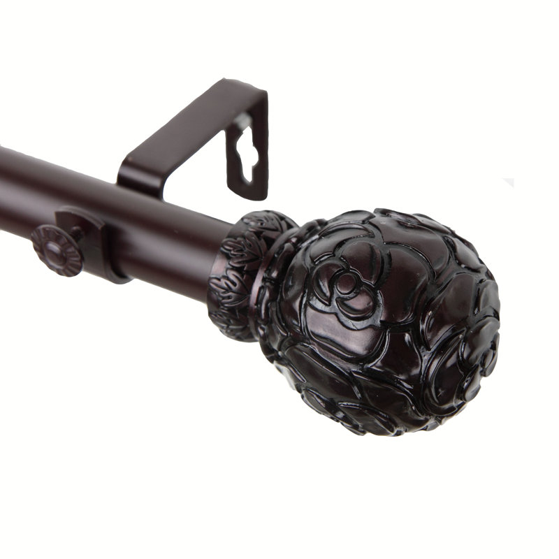 Tringle à rideaux simple Rosy, Acajou, H 1 po x l 84 po x P 6,75 po