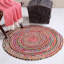 L'Oasis Striped Jute / Sisal Hand Woven Area Rug-996631271