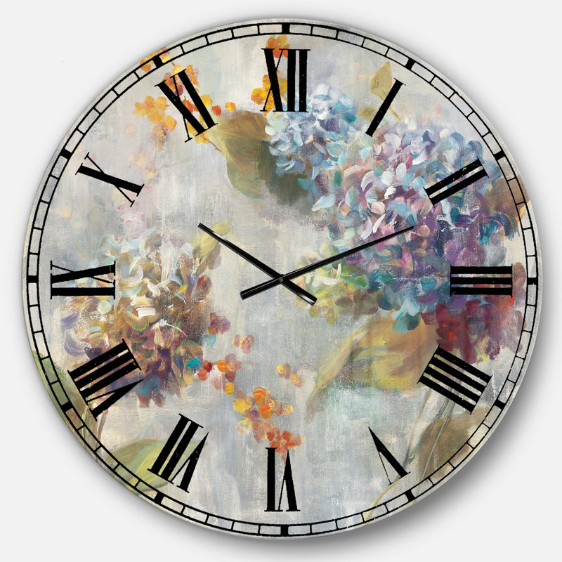 Hortensia d'automne - Horloge murale traditionnelle, Surdimensionné