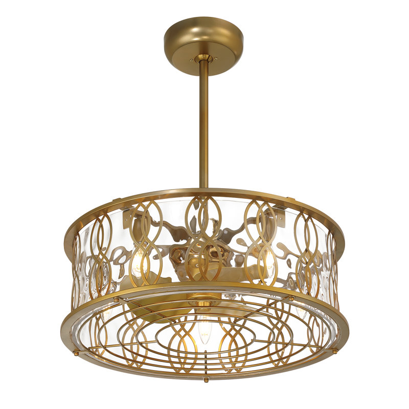 Snowden 5-Light LED Fan D'Lier, Brass