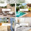 4 chaises d'extérieur pliantes - chaises de patio empilables pour la pelouse, les fêtes d'avant-match, les repas. Avec cadre portatif en métal, sans assemblage, brun mélangé 4. Confort amélioré. Pour la plage. Assemblage requis. H 35,75 po