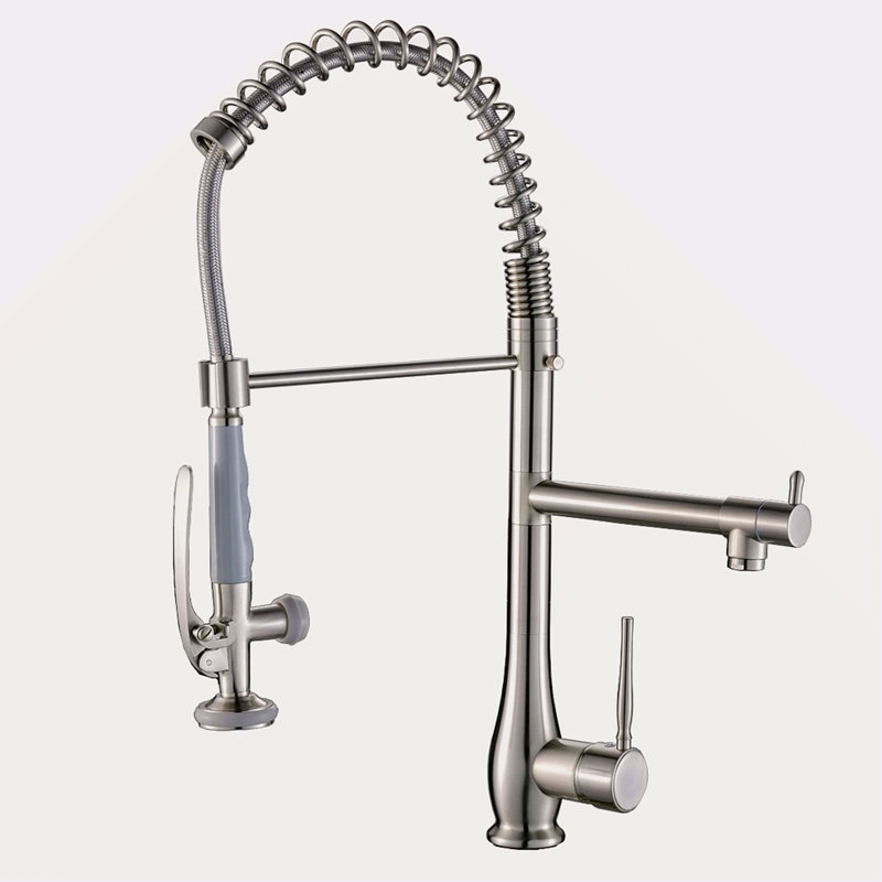 Robinet d'évier de cuisine à poignée simple Commercial