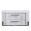 Table de chevet 2 tiroirs - Blanc (USB Type C)