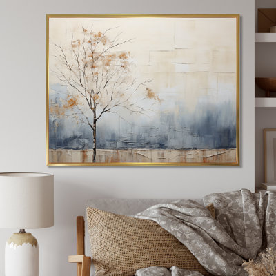 Minimalisme beige et bleu campagne I - impressions sur toile campagne