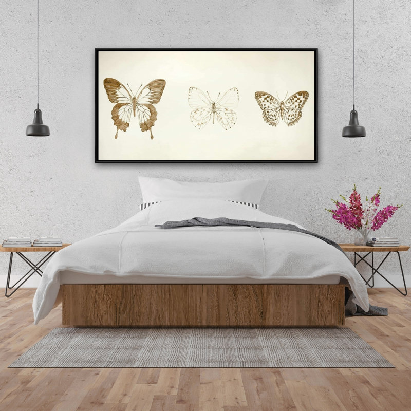 Butterflies sketch - 24"x48" Framed canvas