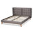 Devizes Upholstered Wingback, Queen Bed, Light Beige/Walnut 41.9'' H X 87.2'' L X 89.57" W-1546150975-1546150969