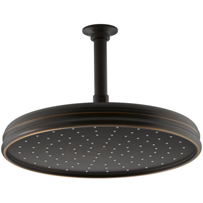 Tête de douche traditionnelle ronde 8 po avec jet à induction d'air Katalyst, 2,0 gal / min