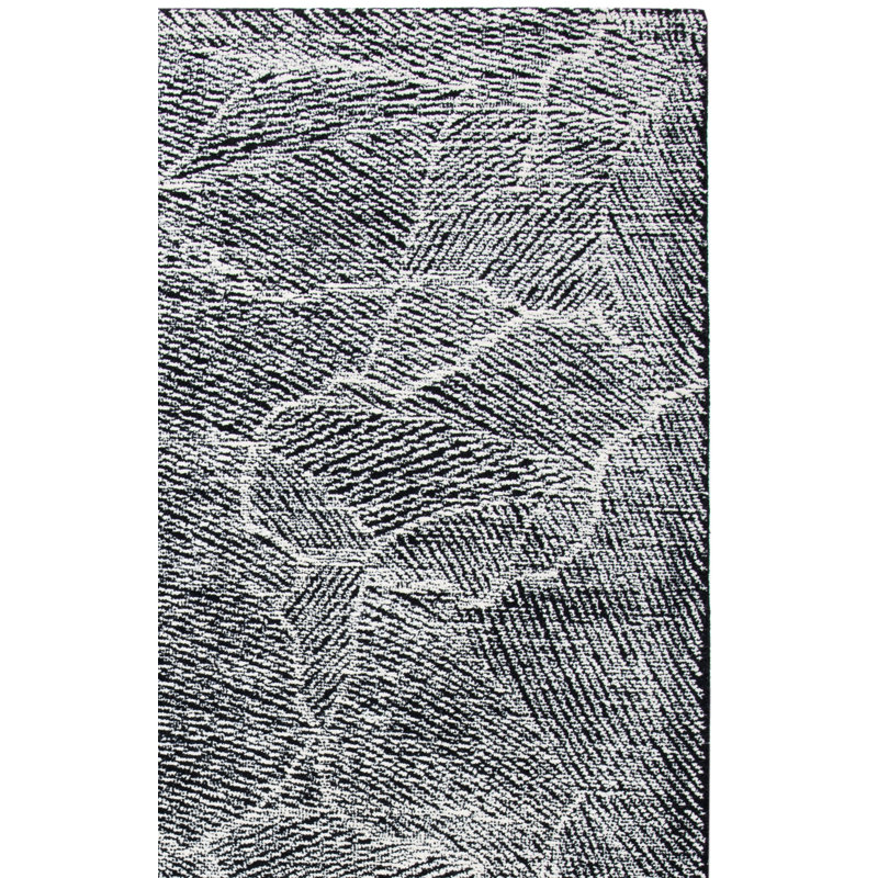 Tapis en laine et coton touffeté à la main Goines, Rectangle 8 pi x 10 pi