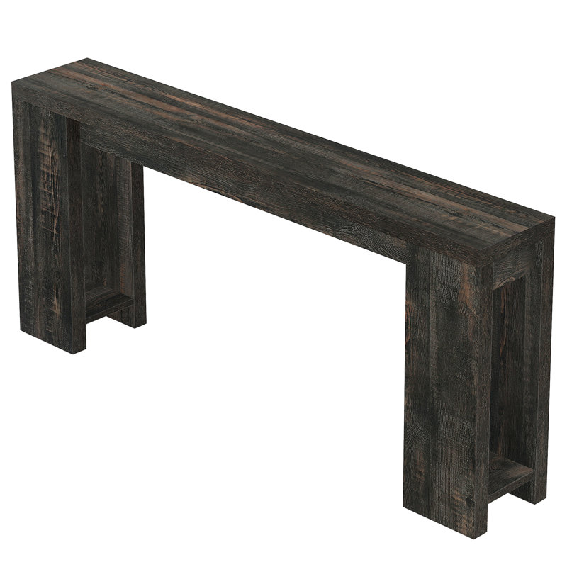 Farmhouse Console Table, Black