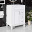 Meuble-lavabo 24 po avec lavabo en céramique, petite armoire avec 2 tiroirs et tablette réglable-1237536843