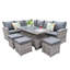 Rosen Wicker 9 - Person Garden Lounge Set with Cushions-112578399