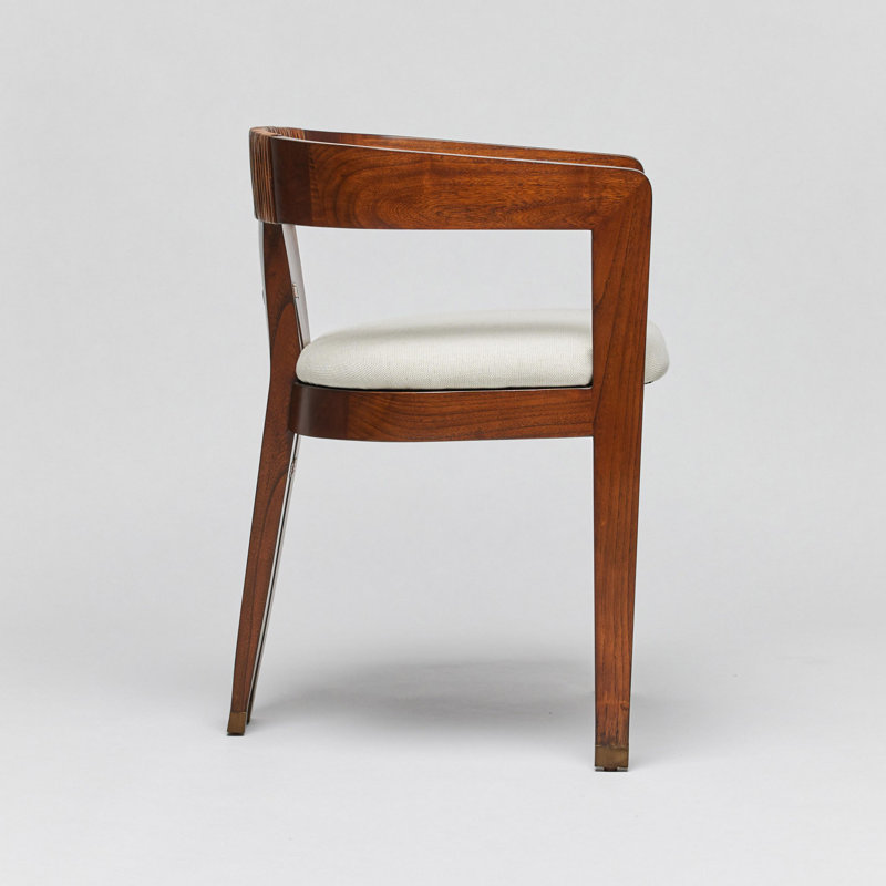 Maryl III Upholstered Arm Chair, Sisal Weave, Chestnut