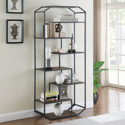 Bibliothèque géométrique en acier H 71,5 "x l 32"