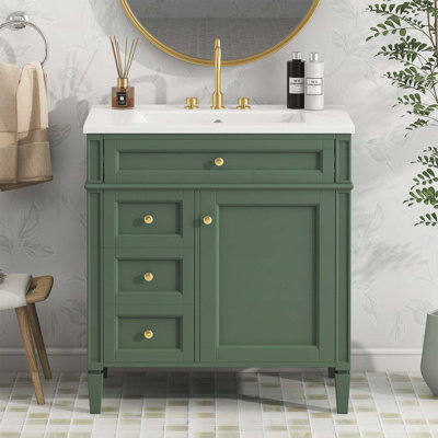 Charmant meuble-lavabo avec rangement abondant et fonctionnalité inégalée
