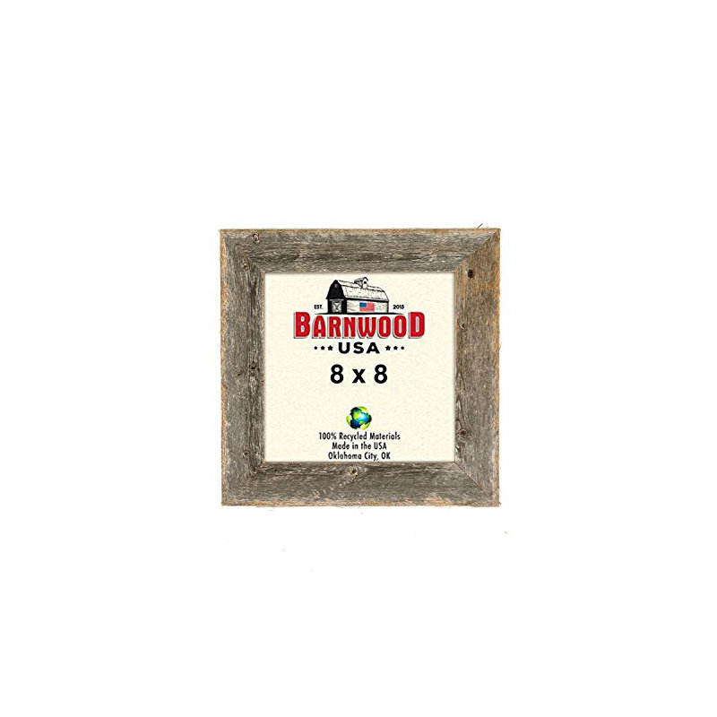 Weathered Gray Wood Matte Picture Frame, 8" x 8"