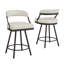 Ensemble de 2 chaises pivotantes en cuir Vegan Alisier-532059417-532059397
