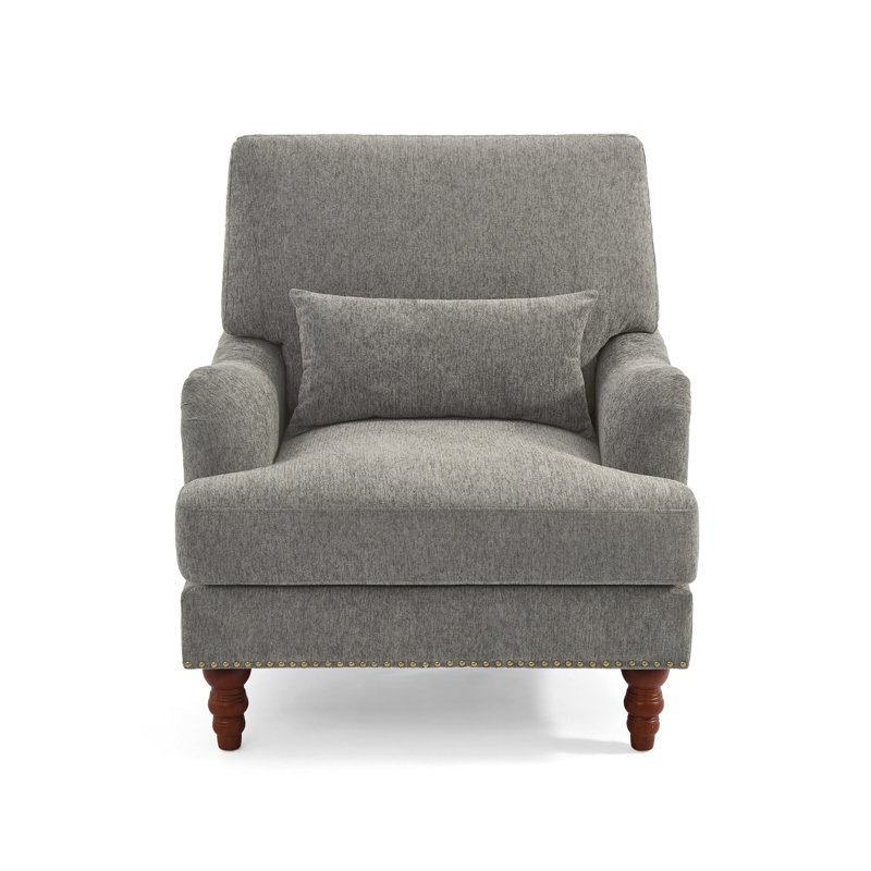 Fauteuil rembourré, Chenille brun clair