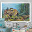 Rétro vie d'éléphant d'Asie rétro - peinture sur toile-1156386366-1156386355