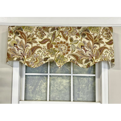 Cotton Paisley Pointed Window Valance