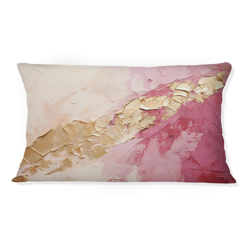 Coussin décoratif rose en or rose
