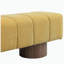 Chaise de salle à manger, aucun assemblage requis, pieds de tabouret en velours jaune de salon de chambre à coucher, capacité de poids de 300 lb